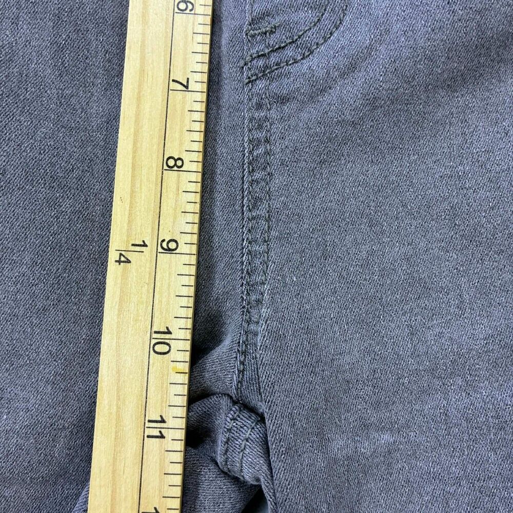 Flamingo Jeans Womens Large Moto Biker Stretch Gray Denim Zipper Ankle Pull On - Picture 8 of 9